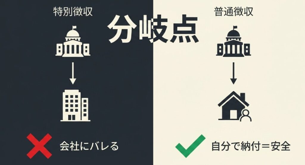 住民税の特別徴収による発覚