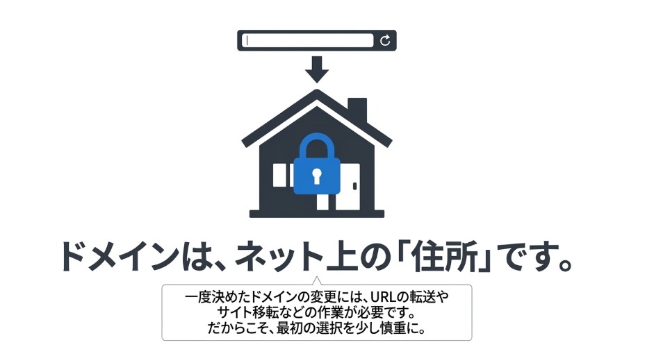 ドメインをインターネット上の住所に例えて説明