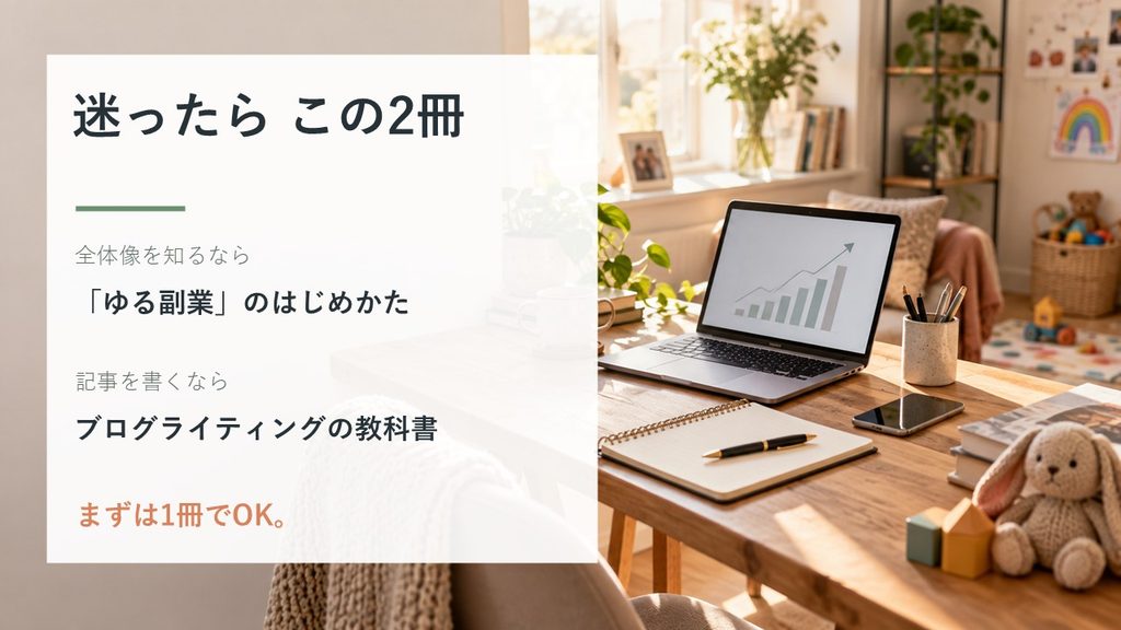 ブログ初心者向けに「ゆる副業」のはじめかたとブログライティングの教科書の2冊をすすめる