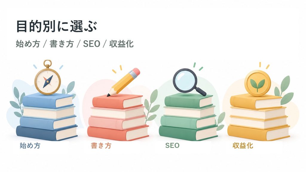 ブログ本を始め方・書き方・SEO・収益化の4つの目的別に選ぶ